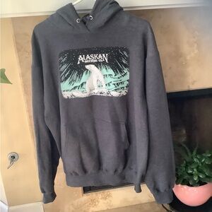 Alaskan Brewing Co Charcoal Hoodie Womens Size Large, NWOT